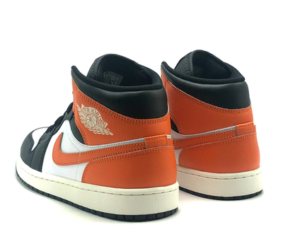 NEW* Men NIKE Air Jordan 1 Mid Starfish/Black (DQ8426 801), Sz 8.0