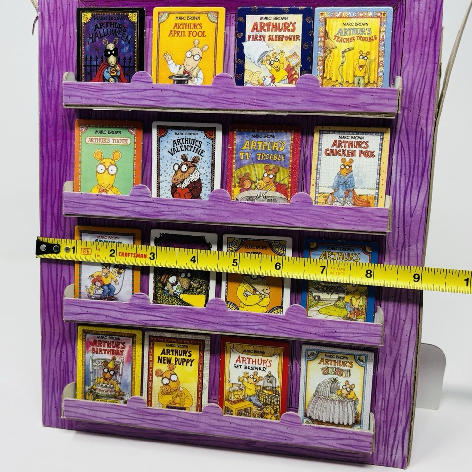 1996 MB Arthur Goes to The Library Juego Piezas LIBROS CON SOPORTE Piezas de repuesto Foto 4 de 4