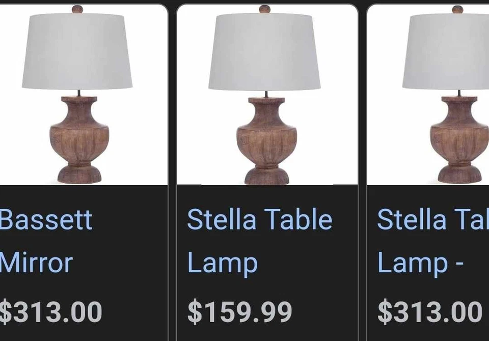 Lámpara de mesa Bassett Mirror L3347TEC Stella para el hogar, marrón Foto 3 de 4