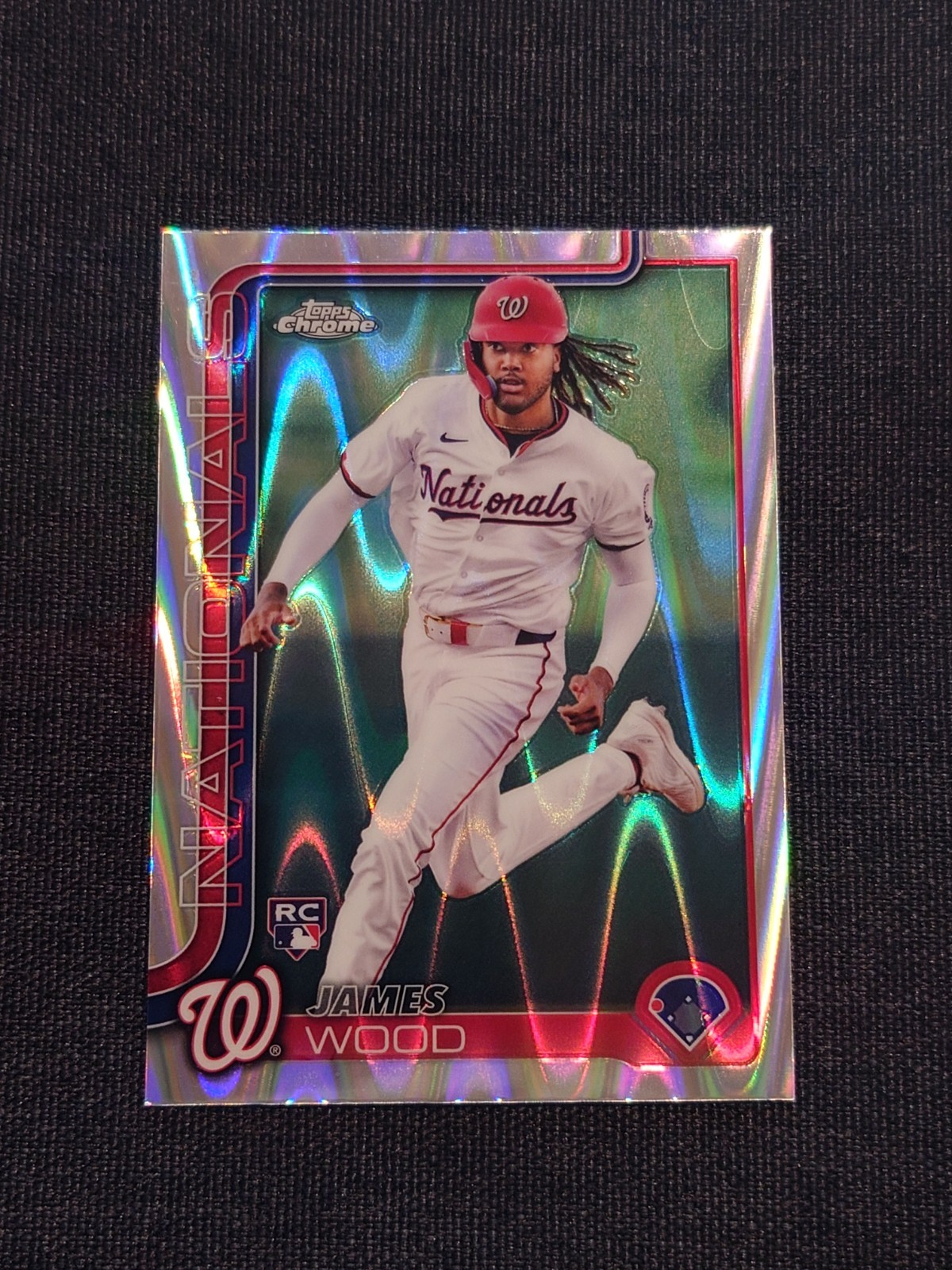 2025 Topps Chrome- James Wood (RC) Raywave Refractor #132