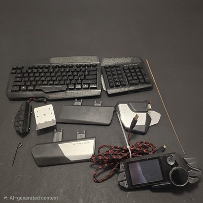 Mad Catz S.T.R.I.K.E. 7 Modular Gaming Keyboard Black USB Wired Set Macro Keys