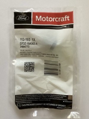 Genuine Ford Vacuum Control Valve-Check Valve Motorcraft YG-193