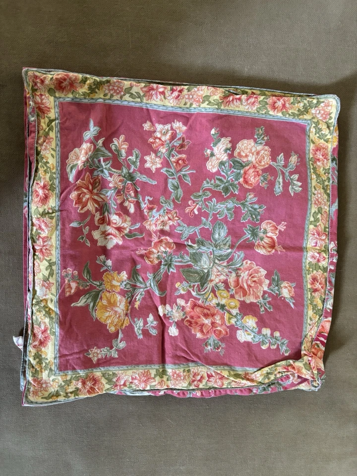 Juego de 2 FUNDA DE ALMOHADA APRIL CORNELL BOTÓN Amarillo Rosa Floral Cabaña Foto 4 de 4