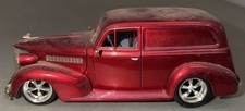 Jada Showroom Floor 1939 Chevy Sedan Delivery 124 Red With Chrome Wheels