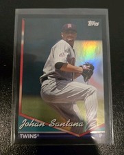 2024 Topps Archives BLACK HOLO FOIL SP #291 Johan Santana TWINS Baseball Card