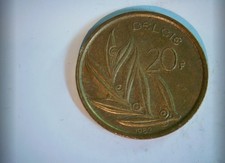 Belgium 1982 20 Francs Belgian 20 Francs (King Baudouin; sailboat reverse) Coin