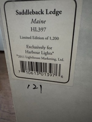 RARE Harbour Lights SADDLEBACK LEDGE, ME HL 397 Low #121/only 500 produced