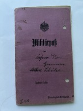 Militärpass Flak Ersatz Abteilung Freiburg Enternungsmessungsschule WW1 SELTEN!!