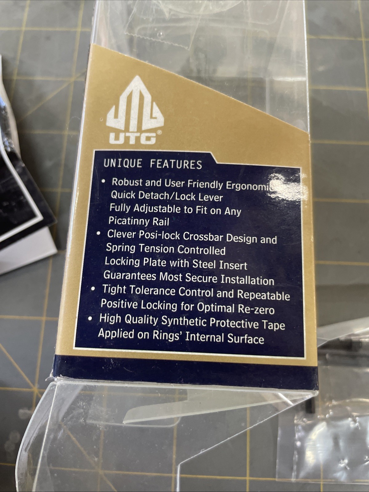 UTG M3B40090R2 30mm QD Integral Picatinny Rings, Matte Black, Medium