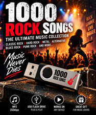 1000 Rock Songs USB Flash Drive MP3 350kbps Classic Hard Rock Music Collection