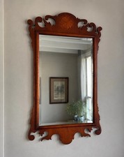 Vintage Ornate Carved Wooden Wall Mirror – Antique Style Statement Piece
