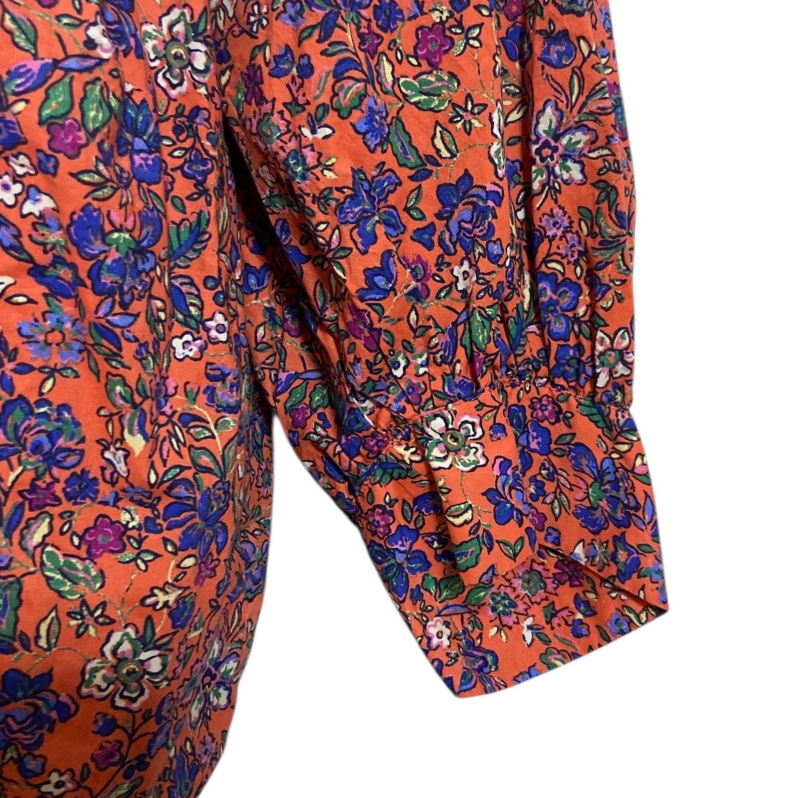 Universal Thread Floral Split Neck Puff Sleeve Bl… - image 7