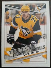 2020 - 2021 Topps Evgeni Malkin Third Threads NHL Sticker Album #393 Hockey