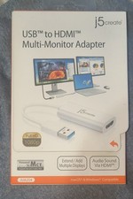 New J5 Create USB To HDMI Multi-Monitor Adapter JUA254-4A