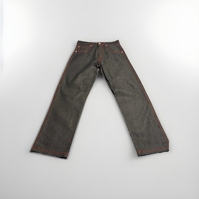 D Max Dark Denim Burgundy Jeans W34x34 Baggy Streetwear MINT (A36)