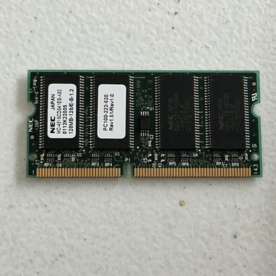 NEC 128MB PC 100Mhz LAPTOP MEMORY RAM PC100 PC-100 144 pin