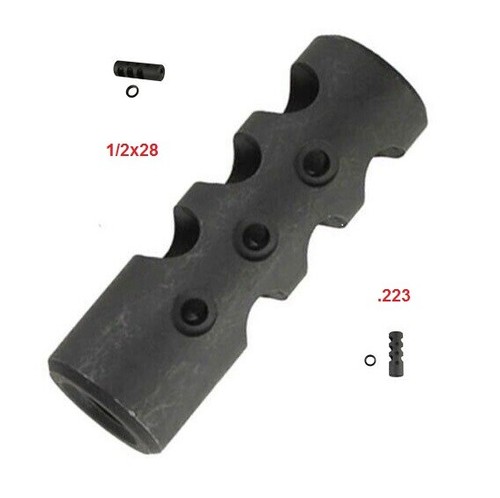 Steel 1/2x28 Thread 223 Competition Muzzle Brake Compensator,Free Crush ...