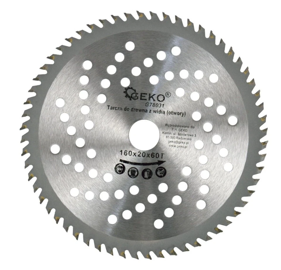 GEKO Kreissägeblatt Sägeblatt 160 x 20 mm 60 Zäne HM Holz Tischkreissäge Kreissäge