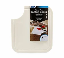 Camco RV Motorhome Polyethylene Sink Mate Cutting Board 12.5x14.5" White 43857