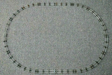 AMERICAN FLYER S GAUGE TRAIN TRACK, OVAL TRACK LAYOUT. 16 PIECES