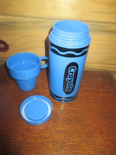 NWOT Vintage BLUE CRAYOLA Crayon Shaped THERMOS - Holds 11 1/2 Ounces - Picture 2 of 3