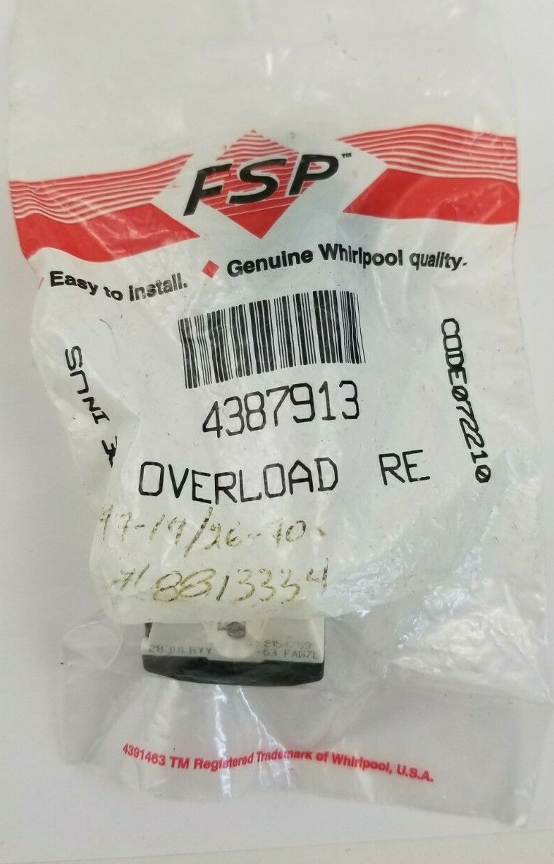 New Genuine FSP Whirlpool Compressor Relay & Overload - Fast Shipping-image