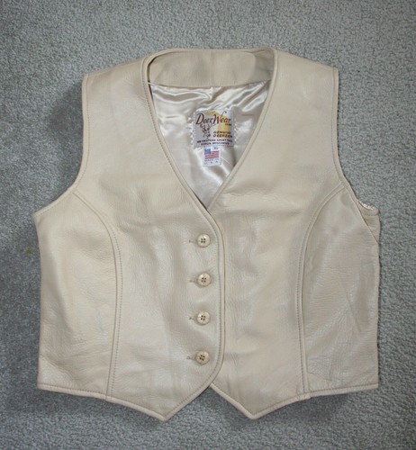 VTG Women's Deerskin Vest 36 Tan MIDWESTERN SPORTS TOGS Superior Quality - Picture 7 of 8