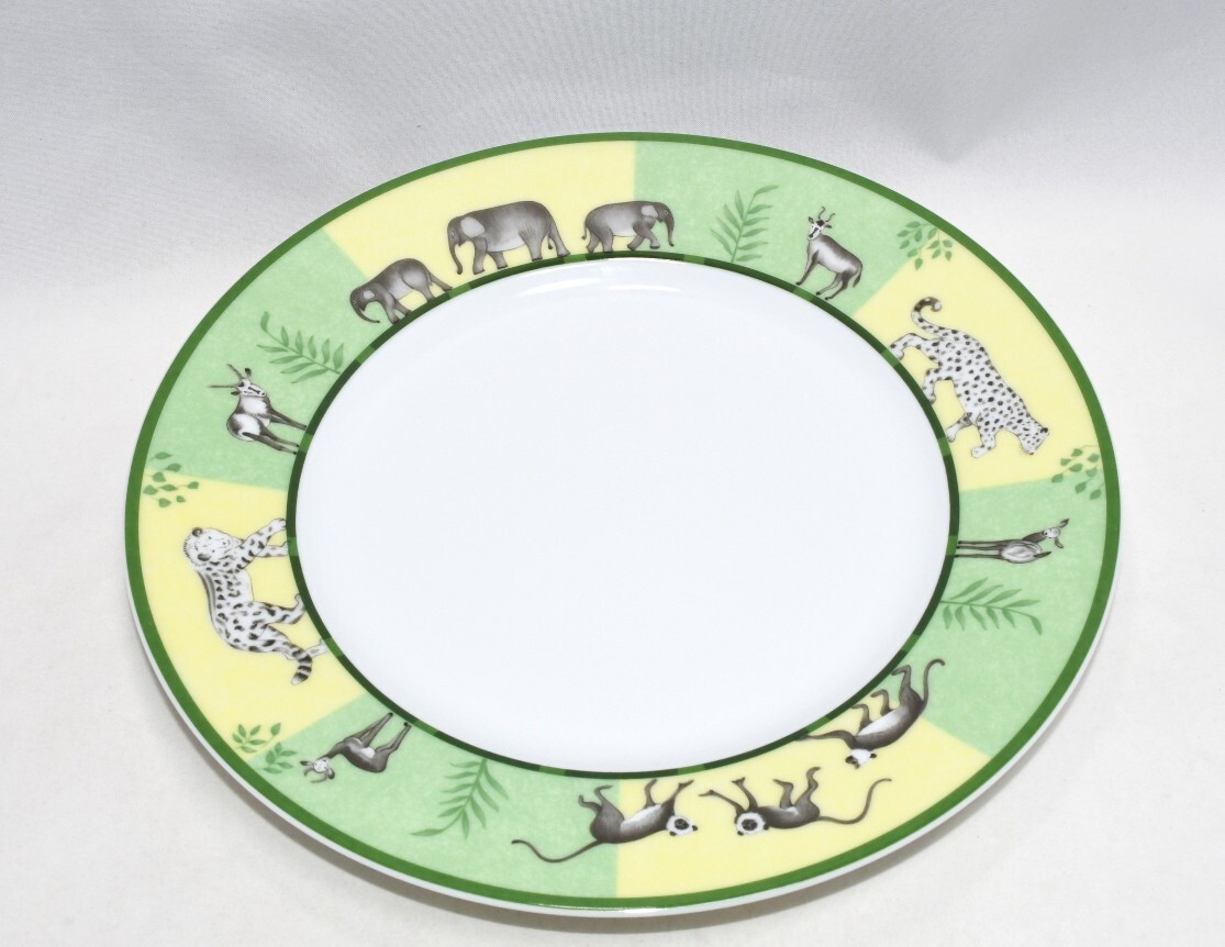 Assiette à Dessert Hermès – Modèle Africa – Porcelaine – XXème – Très Bon état