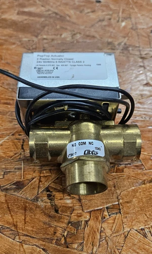Erie VT3417G13A020 1" Sweat 3-Way PopTop Zone Valve 24V. NOS