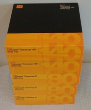 5 Vintage Kodak Carousel Transvue Slide Tray Lot MIB 80 140 Nice Storage Bulk