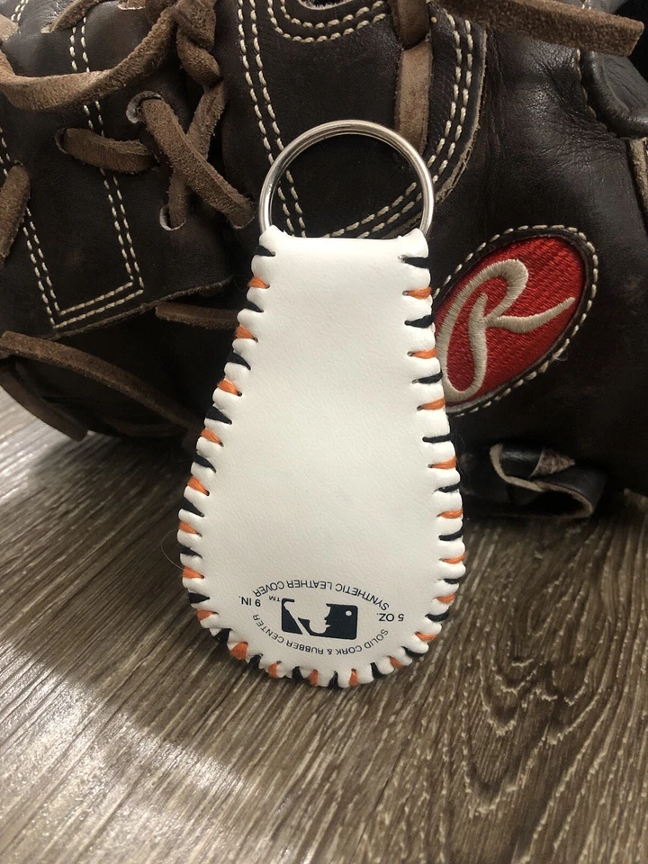 San Francisco Giants Baseball Keychain Custom MLB Orange/Black (No hat/glove) - Image 2 of 4