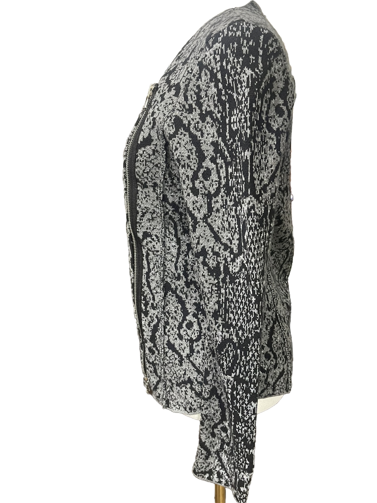 Kenneth Cole Python Sweater Mojo jacket Sz XS - image 2