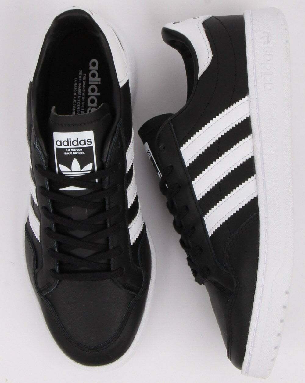adidas team court white black