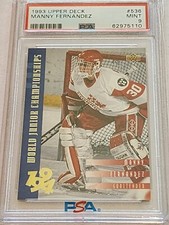 1993 Upper Deck #536 Manny Fernandez Rookie RC PSA 9 MINT Jennings Trophy Winner
