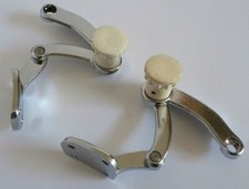 1950-1964 Vw Bug Pop Out Window Latch Ivory Knob Pair Left Right Quarter Vent