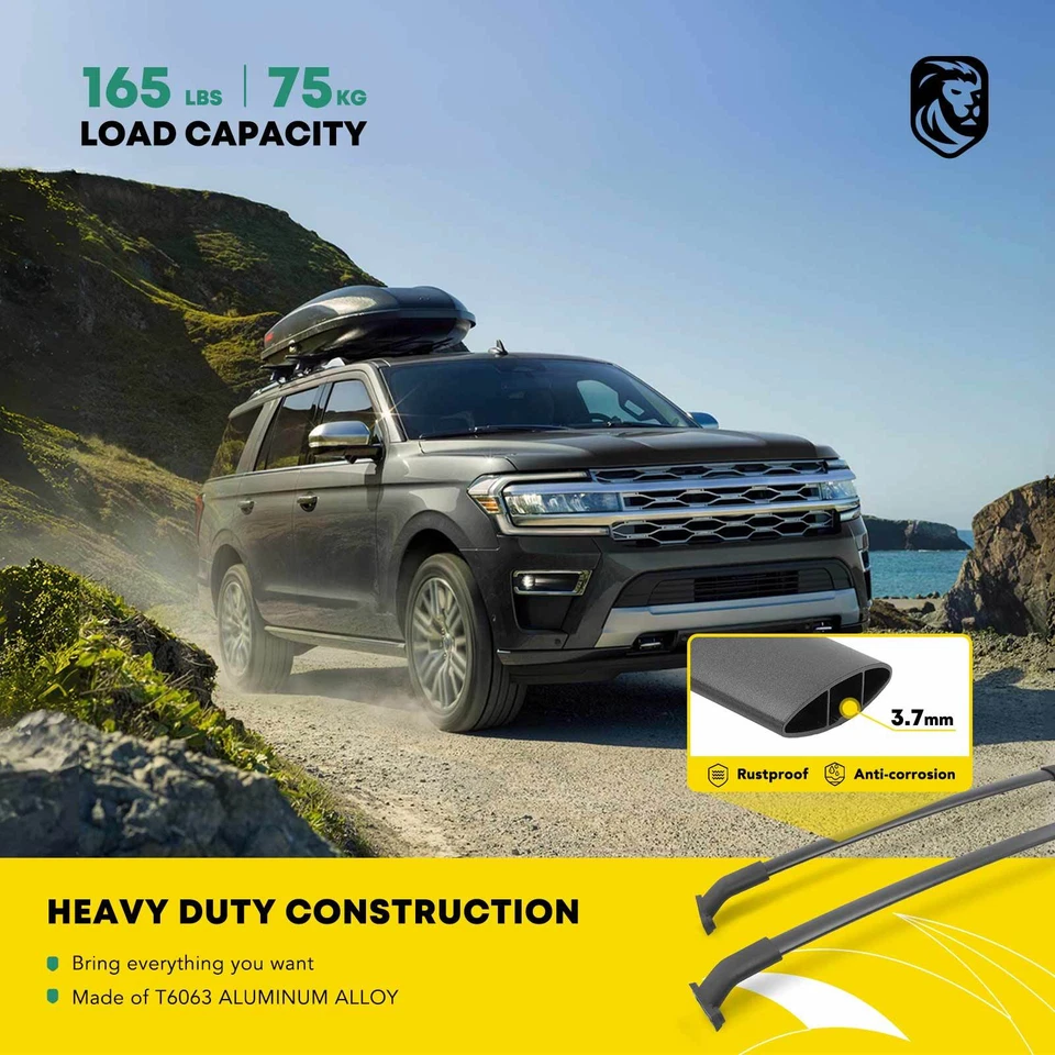 Barras transversais de rack de teto de liga de alumínio preta para Mazda CX-5 2013-2016 utilitário esportivo - Imagem 3 de 4