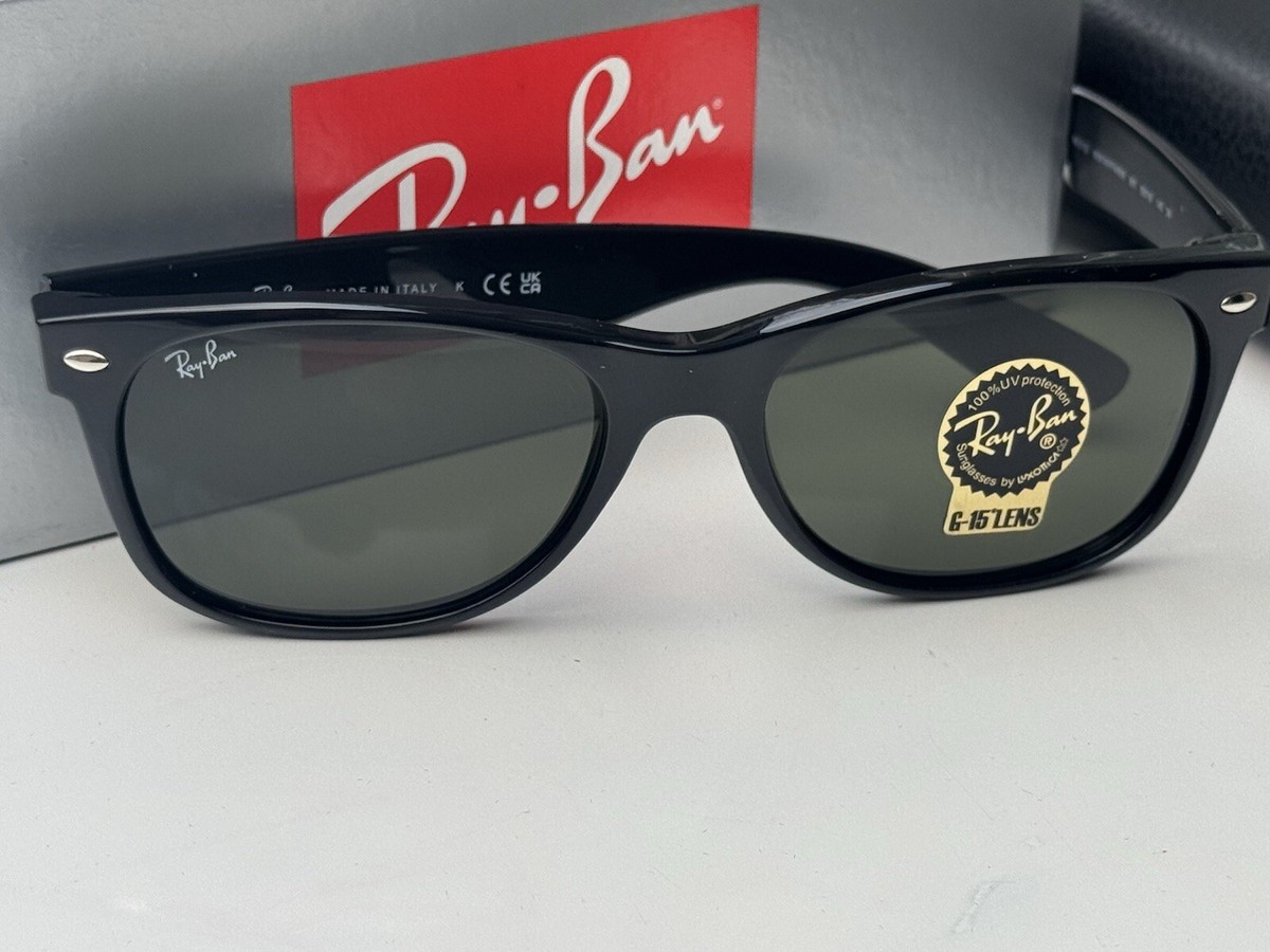 NEW Ray-Ban RB2132 NEW WAYFARER 901 G-15 Green Sunglasses 3N 55mm 