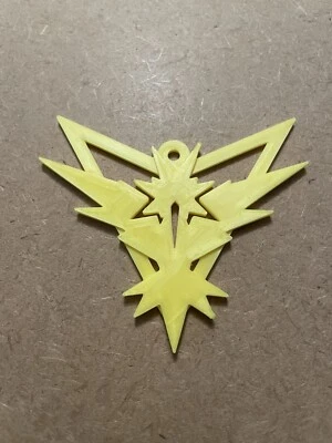 Pokemon Go Team Tag. Team Instinct. Keychain, Ornament. - image 1 of 3
