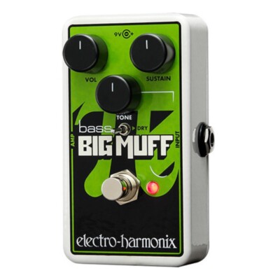 Electro-Harmonix EHX Nano Bass Big Muff Pi Overdrive Effektpedal mit Box