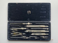 Richter-Zirkelkasten Präzision D-IX  Zirkelset 15-teilig Flachsystem Neusilber