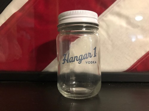 HANGAR 1 VODKA MINI MASON JAR Miniature Canning 4.5 inch Metal Lid Bottle NEW - Picture 2 of 5