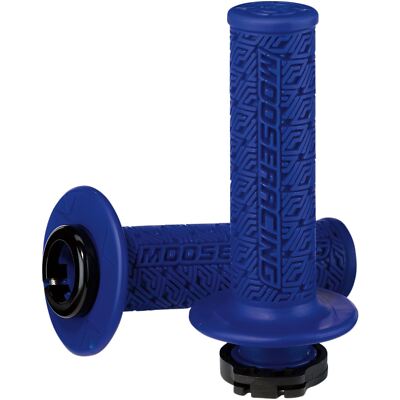 Moose Racing Blue/Black Moose Lock-On Grips 0630-2537