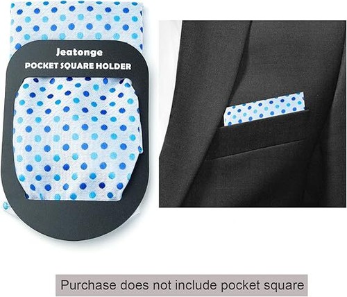 Pocket Square Holder Keeper Organizer Pocket Squares for Men Prefolded - Picture 20 of 20
