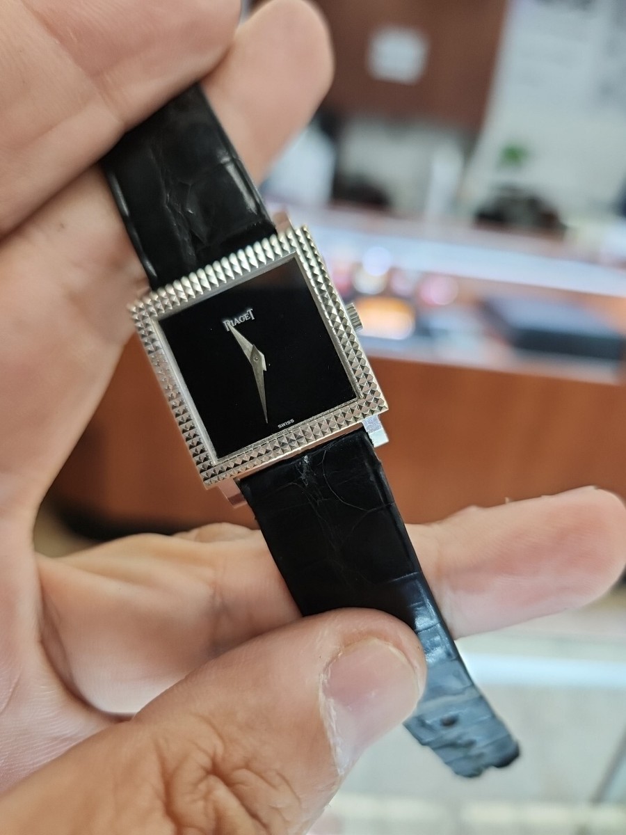 Piaget バックル18k750 Piaget 18K Solid .750 Yellow Gold For 12mm Leather Strap Band