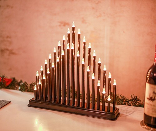 Christmas Black Candle Bridge Traditional Decoration Light Arch Decor - Picture 8 of 12