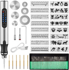 Penna Incisore Elettrico San Fil, USB Ricaricabile Kit Strumenti per Incisione,