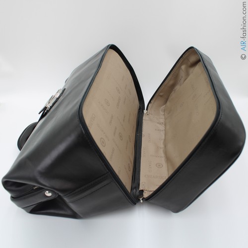 CHIARUGI Vintage style Tuscan black leather doctor's bag briefcase Made in Italy - Picture 7 of 8