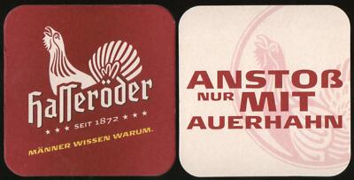 Beer mat Hasseröder Wernigerode kick only with capercaillie * bd523