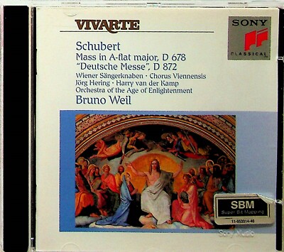 SCHUBERT Mass in A Flat/Deutsche Messe BRUNO WEIL Vienna Boys Choir OAE CD 1994