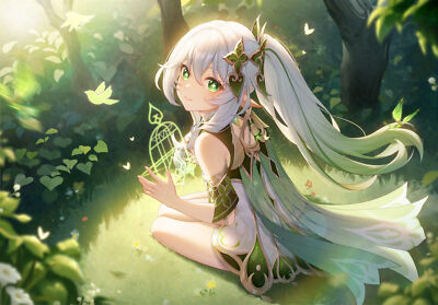 Anime girls genshin impact anime nahida girls star eyes playmat gaming mat